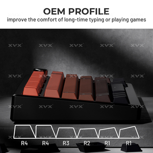 Xvx Keycaps cơ khí Màu Đỏ Gradient loạt 134-Key side-in OEM hồ sơ Keycap PBT Double-shot phù hợp với hầu hết ANSI - Product Image 5