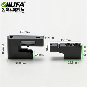 JiuFa Concealed <b>Shelf</b> Connectors Black Plastic Injection Molding Easy Installation Cabinet Assembly Support - Product Image 3