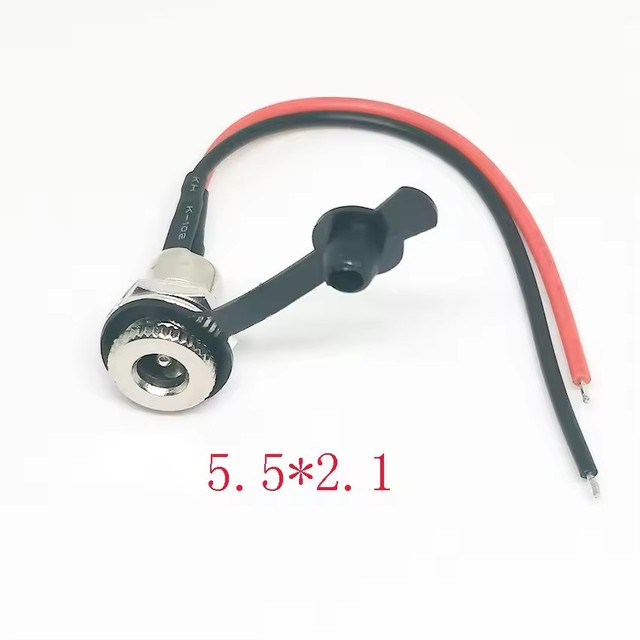 5.5*2.1/5.5*2.5mm DC Power Plug Socket Connector Male Female DIY Waterproof DC Jack Port 5.5X2.5 5.5X2.1mm Plug with Wire