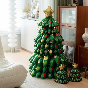 Youlun <strong>Xmas</strong> Merry Christmas Table Desk Small Mini <strong>Tiny</strong> Green Star Top 30CM DIY Christmas <strong>Tree</strong> Balloon for Party <strong>Decoration</strong> - Product Image 1