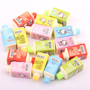 Kawaii dibujos animados resina Kt gato simular botella de yogur lindo gatito 3D botella de leche adornos Diy accesorios caja de teléfono basura Decoración - Product Image 6