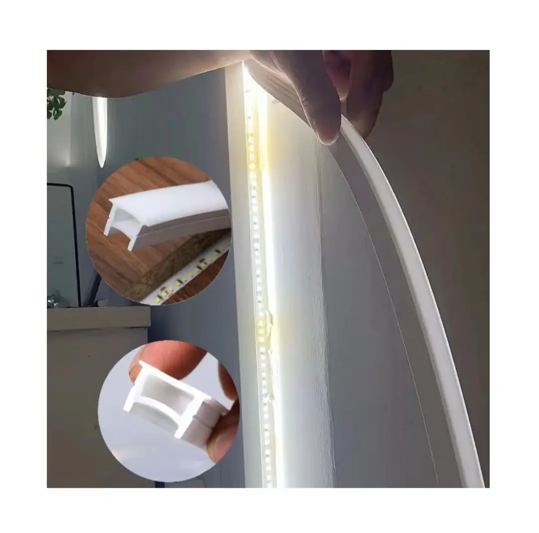 Nouveau produit Tube en silicone néon en silicone flexible ultra mince à vue latérale pour bande led