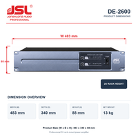 20 Yıllık Fabrika Deneyimi 2U Sınıf D Profesyonel Ses Amplifikatörü 2*600W RMS 2 Kanal Ses Sistemi Konser Gösteri Stadyumu DE2600 için