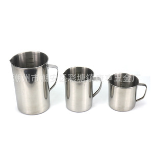 Taza medidora graduada de acero inoxidable 304 de 500 ml para uso en laboratorio, cilindro de medición, taza medidora a prueba de yodo, repostería - Product Image 1