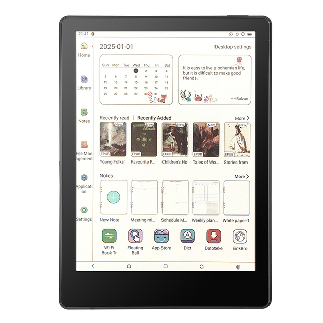M8C 7.8-Inch Color E-Ink Screen Digital Ebook Reader Notepad Android 14 300PPI 4+64GB Wi-Fi Hebrew/English Russian Chinese Greek