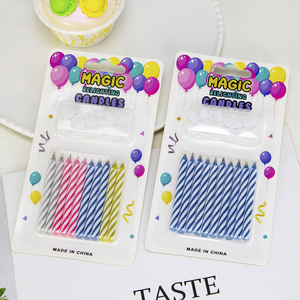 Bougies d'anniversaire en spirale magiques réutilisables en gros, 10 pièces, en cire <span class=keywords><strong>de</strong></span> paraffine, écologiques, non toxiques, pour mariages, Noël, décoration intérieure - Product Image 2