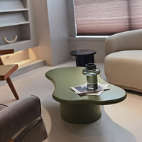 Table basse ATUNUS au design populaire, irrégulière et créative, table à thé moderne en MDF et contreplaqué pour salon