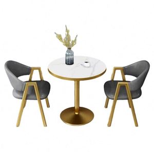 Muebles Comerciales Personalizados de Estilo Nórdico, Mesa de Café de Metal para Cafetería, Comida Rápida, Restaurante - Product Image 5