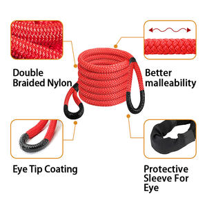 Corde de remorquage tressée double 4x4 en nylon cinétique de couleur personnalisée avec œillets Corde de récupération d'outils d'urgence - Product Image 5