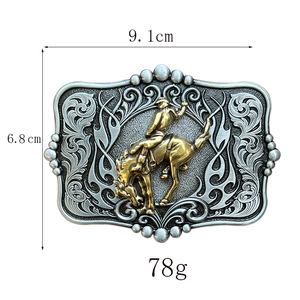 Nouvelle ceinture de style western 2026 avec <span class=keywords><strong>boucle</strong></span> tête de taureau, en alliage antique, pour cow-boy et cow-girl, style européen et américain - Product Image 4