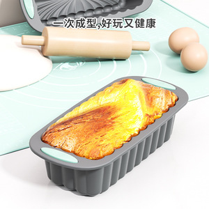 <b>Silicone</b> Cake Mold Grey <b>Baking</b> Pan For Home Kitchen Oven Safe Multiple Sizes - Product Image 2