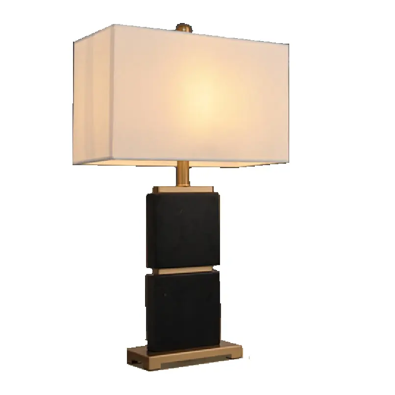 Luxury Post Modern Chinese Marble Table Light Decorative Table lamp for Bedroom