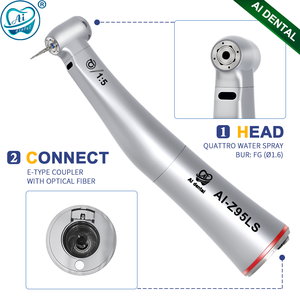 หัวกรอฟันสแตนเลสซีรีส์ Z สำหรับมอเตอร์ไฟฟ้า LED ความเร็วต่ำ พร้อมใยแก้วนำแสงและระบบพ่นน้ำแบบควอตโตร - Product Image 4