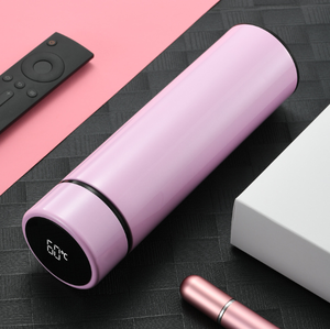 Bouteilles d'eau personnalisées intelligentes, 500ml, sans BPA, Double paroi, en acier inoxydable, isolées, portables, pour le bureau, avec écran d'affichage de la température - Product Image 3