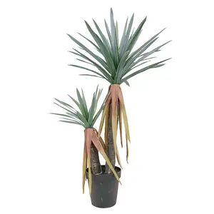 Novo Alto simulador artes 120 cm 4 pés toque natural deserto tropical bonsai árvore artificial planta de aloe vera artificial