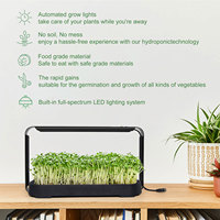 Kit de culture hydroponique pour plantes d'intérieur et micro-légumes, lampe de culture LED à spectre complet 6400K, jardin miniature pour cuisine