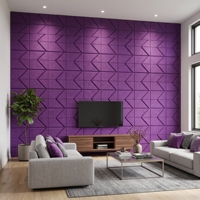 Décorations carrées en feutre de qualité professionnelle pour la décoration intérieure DIY, autocollantes, insonorisantes, pour murs