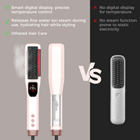 Brosse Lissante Céramique Portable en Gros, Brosse à Cheveux Ionique Chauffage Rapide Anti-Statique pour Coiffure Quotidienne à Domicile
