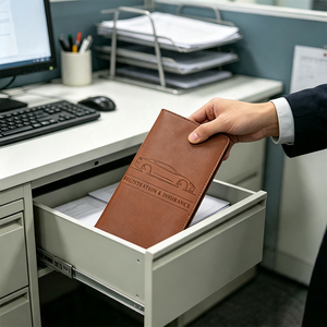 Portadocumentos para Auto Multicolor con Superficie de Impresión UV para Tarjetas de Registro y <span class=keywords><strong>Seguro</strong></span>, Venta al <span class=keywords><strong>Por</strong></span> Mayor, Organizador de Archivos para Auto - Product Image 3