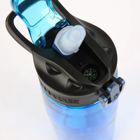 Bouteille d'eau portable de haute qualité en Tritan, filtre purificateur d'eau alcaline à charbon actif écologique pour le camping et la randonnée en extérieur
