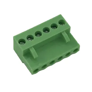 Blocos terminais plugáveis fêmea verde da pitada de 3.96mm