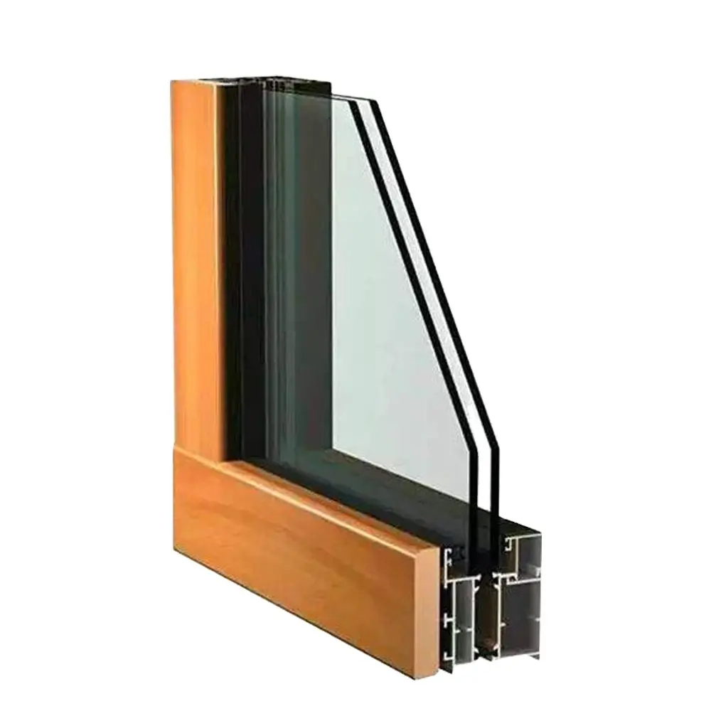 Aluminium alloy window broken bridge folding profile tempered glass and door