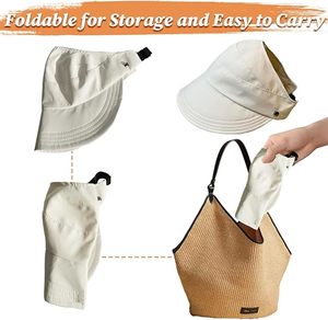 Wholesale Summer Women Sun Hats Empty <b>Top</b> Hat Sun Protection Summer Sun Hat Anti-UV With Customized Logo Printing Embroidery - Product Image 2