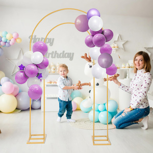 Metall-Bogenständer mit Abdeckung, Doppel-U-förmiger Rahmen für Hochzeiten, Babypartys, Geburtstage und Gartendekorationen - Product Image 4