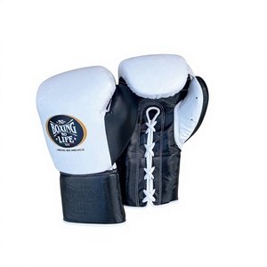 ถุงมือชกมวย No Boxing No Life สีเหลืองดำ หนังแท้ แบบผูกเชือก สำหรับฝึกซ้อมคิกบ็อกซิ่ง สำหรับผู้ใหญ่ คุณภาพสูง บรรจุภัณฑ์แบบกำหนดเองได้ - Product Image 6