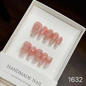 Faux <span class=keywords><strong>ongles</strong></span> de luxe artificiels parfumés au beurre, avec breloques perles, faits à la main, à presser - Product Image 5