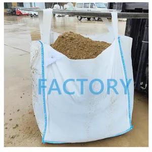 1 Tonne FIBC Big Jumbo Bag Flat Bottom Discharge super sack for Sand with Load Capacity 1500kg 1000kg big bag