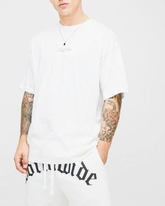 Conjunto Deportivo de Algodón para Hombre, Camiseta y Pantalones Cortos Blancos Extra Grandes, Traje Deportivo de Verano - Product Image 3