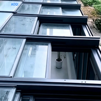 Fenêtre de toit motorisée en aluminium, certifiée CE, pour villa de luxe, avec système coulissant et pliant intelligent.