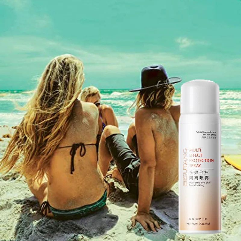 Оптовая продажа, частная торговая марка, уход за кожей лица, успокаивающий солнцезащитный крем с алоэ, Солнцезащитный спрей