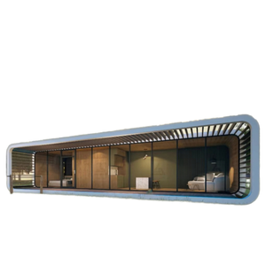 Cabaña Prefabricada Moderna Tipo <span class=keywords><strong>Apple</strong></span>, Casa Modular de Lujo, Villa Vacacional Impermeable, Mini Villa Tipo Cápsula, Vivienda en Complejo Turístico al Aire Libre - Product Image 1