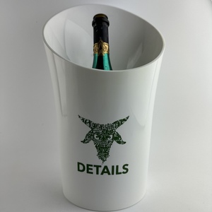 Refroidisseur de bouteille de Champagne de vin fait par acrylique blanc avec le <span class=keywords><strong>verre</strong></span> à vin en plastique blanc - Product Image 3