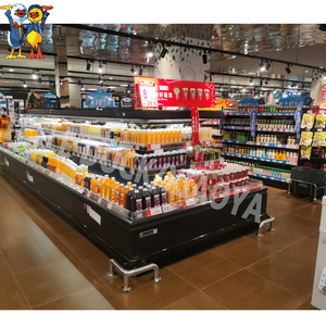 Dẫn ánh sáng multideck mở máy làm lạnh lạnh Showcase cho siêu thị đồ uống mát & hiển thị với rèm không khí - Product Image 2