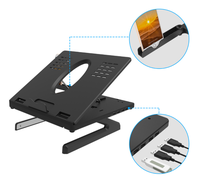 Support d'ordinateur portable réglable en aluminium, avec Base rotative à 360 °, Riser ergonomique pour le travail inverse