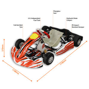 Kart à essence monoplace personnalisable pour enfants, 2 temps, à transmission par chaîne, pour piste et drift, directement de l'usine - Product Image 4