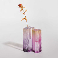 Vase à fleurs Transparent en plexiglas acrylique arc-en-ciel, Vase imperméable coloré, Vase de modélisation en acrylique