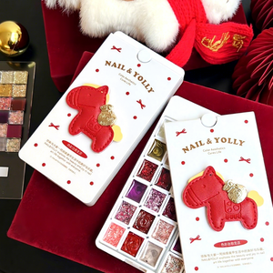 YOLLY, Gel de Uñas con Purpurina Efecto Ojo de Gato, 24 Colores, Set de Lentejuelas Plateadas, Personalización al por Mayor para el Año Nuevo del Caballo - Product Image 1