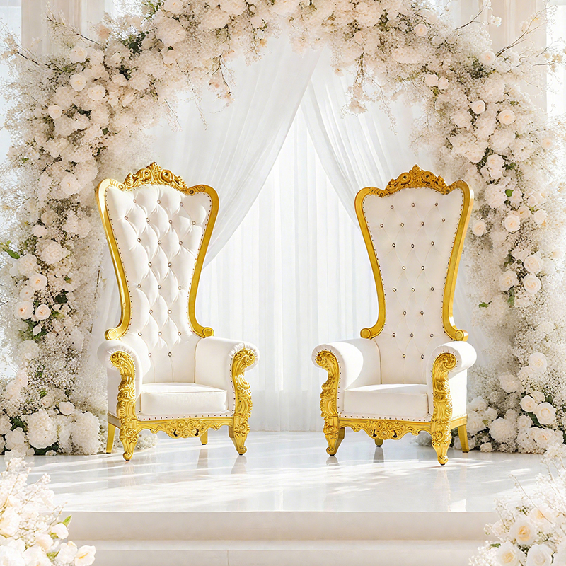 European Style High Back Solid Wood