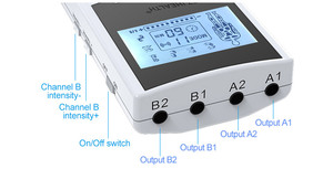 Unidade TENS Portátil de 4 Canais, Estimulador Elétrico de Músculos, Máquina de Terapia de Baixa Frequência para Reduzir a Dor, Controle Mini e Fácil - Product Image 4