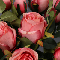 Roses blanches jaunes roses durables en vrac en gros Fleurs artificielles éternelles en soie Faux fleurs Nouvel An Saint-Valentin Décoration murale