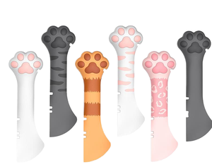 Joysing Portable Cat Treat Cuchara Eco Silicona Forma de pata Raspador de comida húmeda Alimentador duradero - Product Image 3