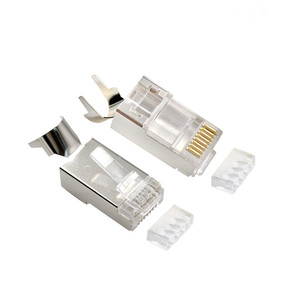 Connecteur Ethernet FTP/STP 8P8C Adaptateur modulaire blindé en métal Connecteur RJ45 <span class=keywords><strong>RJ</strong></span> <span class=keywords><strong>45</strong></span> CAT7 Prise <span class=keywords><strong>Cat</strong></span> <span class=keywords><strong>7</strong></span> - Product Image 1