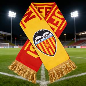 Écharpe de supporter de football personnalisée en polyester de bonne qualité, faible quantité minimale de commande, impression sportive YF - Product Image 2