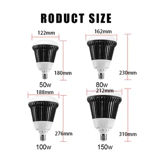 Led Fin Bulb High Brightness Really Power 80w E27 B22 E40 Led Light Bulb For Warehouse Factory