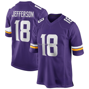 Jersey de Fútbol Americano Bordado al por Mayor de los Minnesota Vikings, Color Morado # 18 Justin Jefferson # Uniforme de Fútbol Americano 9 <span class=keywords><strong>J</strong></span>.<span class=keywords><strong>J</strong></span>. McCarthy - Product Image 2