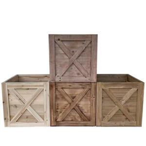 Boîte de rangement carrée en bois de sapin chinois, multi-usages, portable, de type vertical, organisateur décoratif - Product Image 3